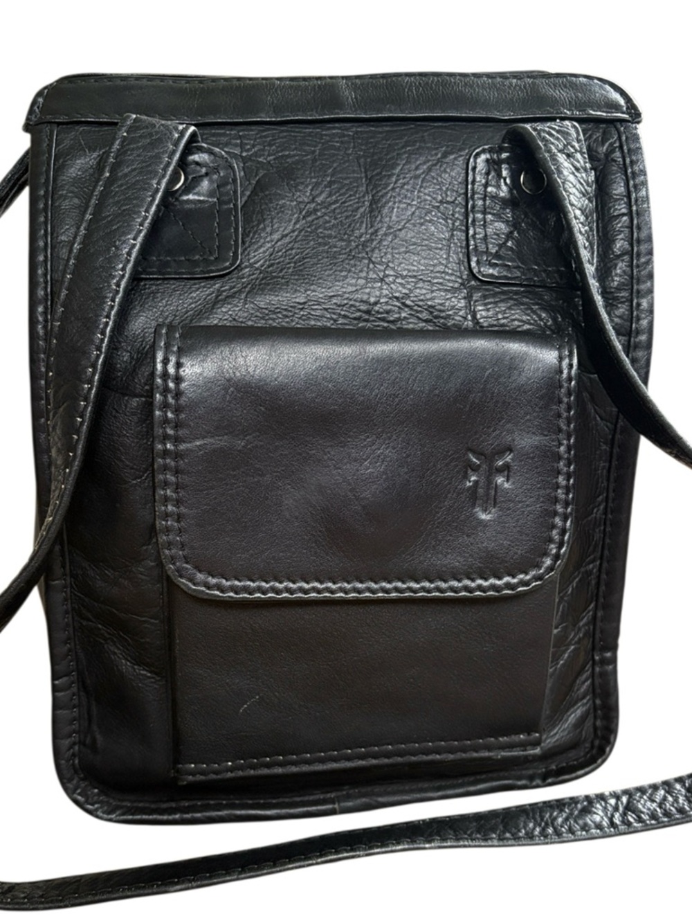FRYE Leather Leather Vertical Shoulder Bag Black